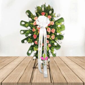 Arreglo funebre Rosas y crisantemos