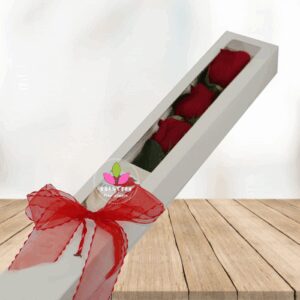 Caja de rosas x 3 unidades