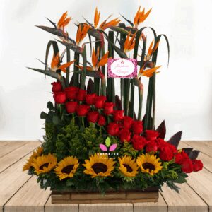Arreglo floral Cali Rosas y Girasoles