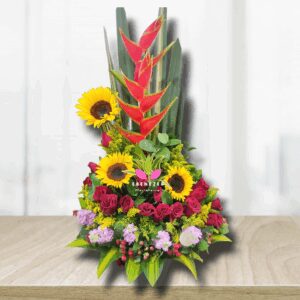 Floristerias en Cali - Arreglo floral con Girasoles