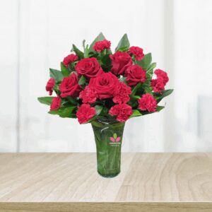 Jarron de Rosas y Claveles