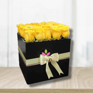 Cubo de Rosas Amarillas x 24 - Floristeria Cali