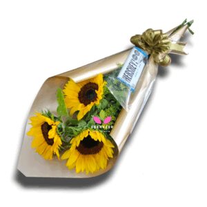 Bouquet de girasoles y hersey - flores en cali