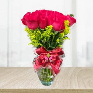 Jarron de rosas x 20