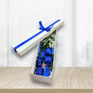 Caja de rosas azules x 6