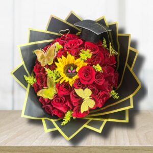 ramos de rosas y girasol para grado