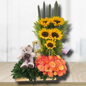 Flores con Peluche en cali